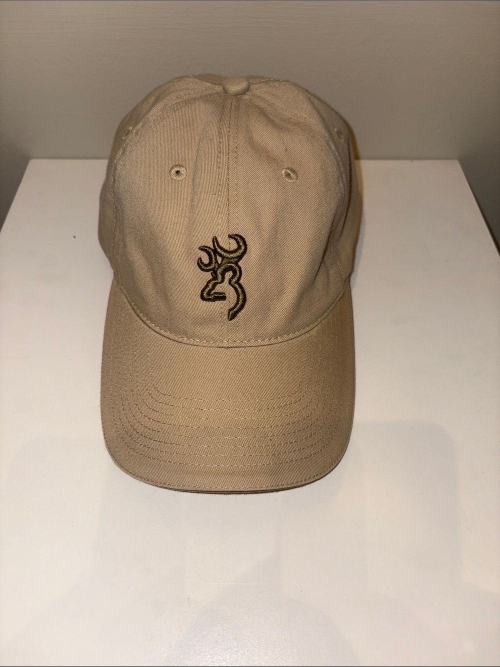 Browning Khaki Cap with Embroidered Buckmark